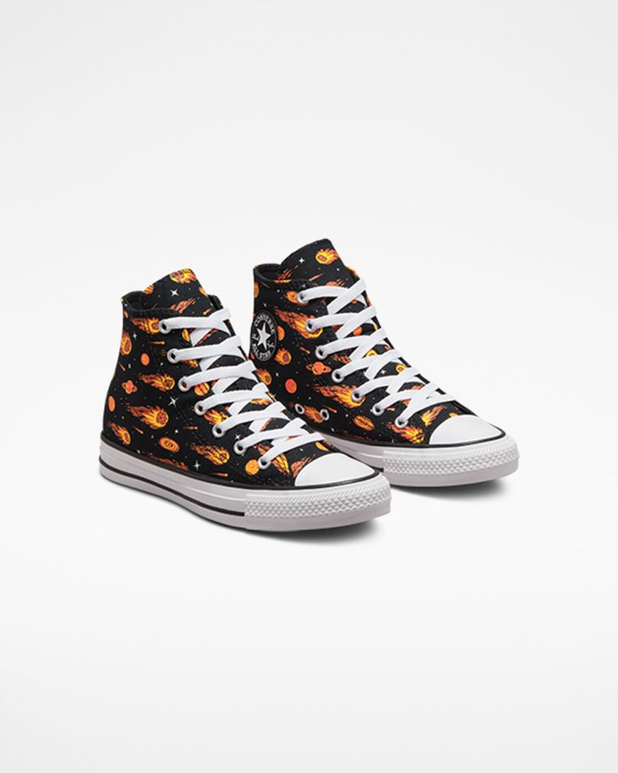Girls' Converse Chuck Taylor All Star Comets High Top Shoes Black / White | AU 15389A